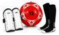 Kit Fútbol Completo Niño Adulto Pelota + Canilleras + Medias S Blanco
