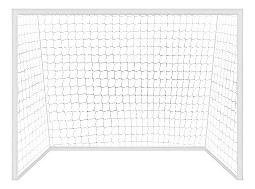 Par Red De Arco Baby Futbol 4,2x2,3x0,5m 2mm Gismar Blanco