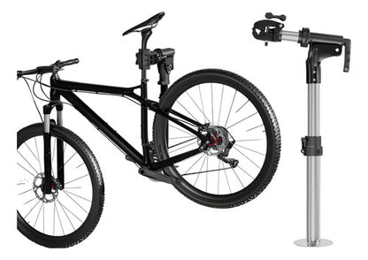 Soporte Reparación Bicicletas 58-94cm Rotación 360 - Zuba Plateado