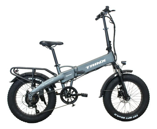 Bicicleta Trinx E-fat Spear Electrica 7 Velocidades Rod 20 Verde Mate 20