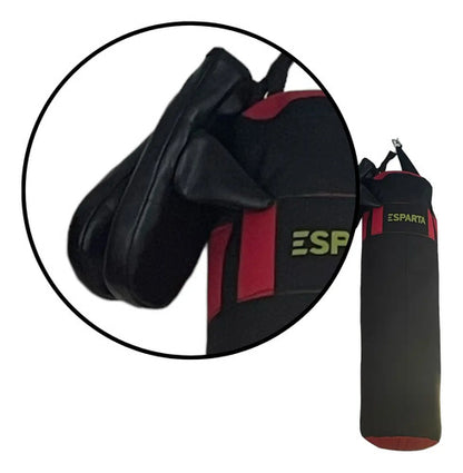Kit Boxeo Niño Saco De Boxeo + Guantes Kid Lona 70cm