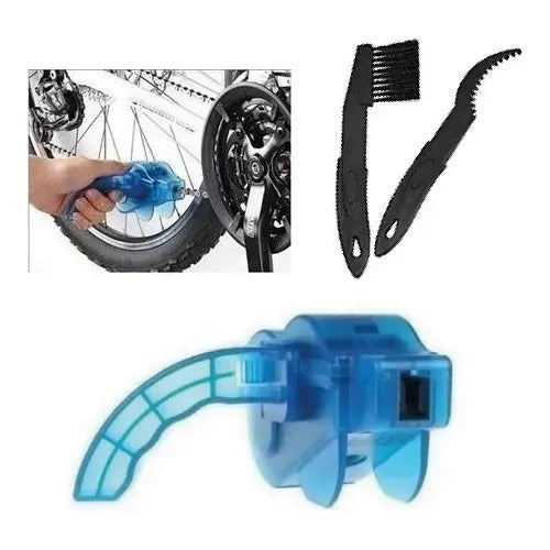 Kit Limpiador De Cadena Y Piñones + Cepillo Para Bicicleta