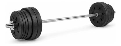 Kit Pesas Barra Recta Discos Pvc Cemento Gimnasio Fitness Barra 150 M 6x3 Kg 5x2 Kg