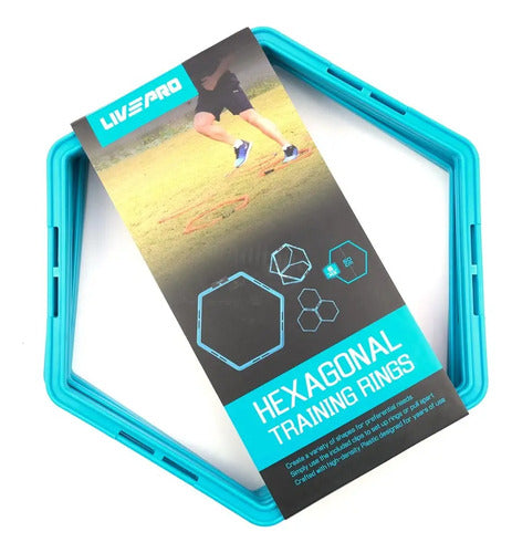 Hexágono Panel Entrenamiento Dinámica Fútbol - Livepro Celeste