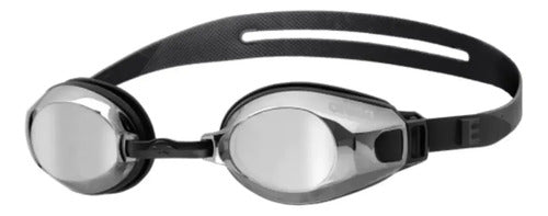 Antiparras Arena Zoom X-fit Mirror Natacion Aguas Abiertas Color Silver Black Black