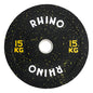 Disco Olimpico Caucho Bumper Crossfit Levantamiento 15kg Color Negro