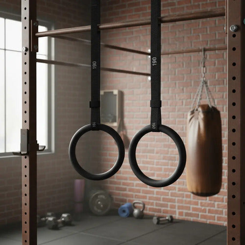 Anillas De Crossfit Knex Gimnasia Gimnasio Entrenamiento Negro