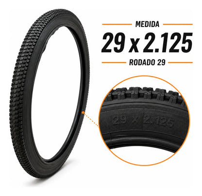 Pack X2 Cubiertas Bicicleta Rodado 29 29x2.125 Mtb Negro