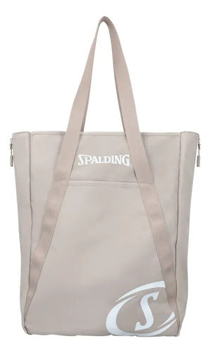 Bolso Cartera Tote Spalding Con Asas Beige 46x33x13cm Beige Lisa