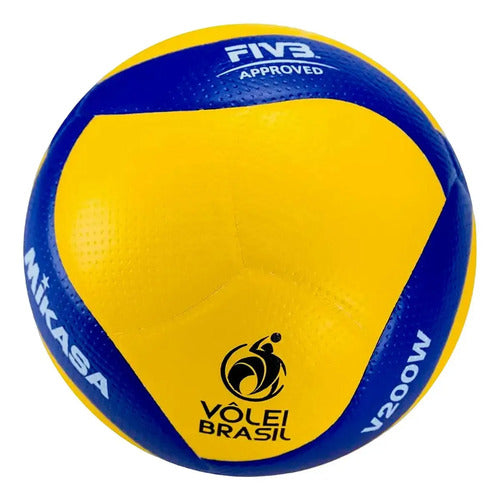 Pelota De Voley Mikasa Nº 5 Color Amarillo Para Playa Amarillo/azul