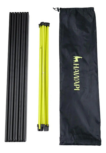Mesa Camping Hawapi Plegable Portátil Compacta 34x40 Calidad Negro Y Verde Limón