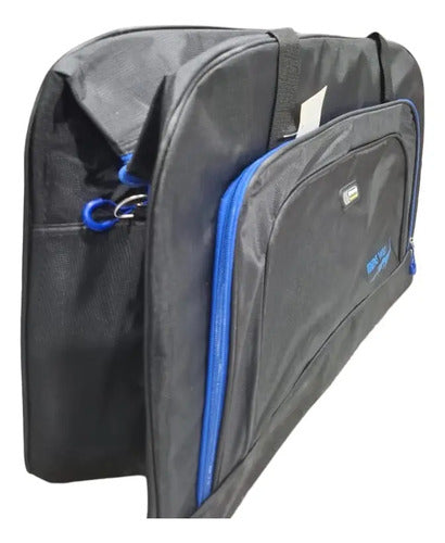 Bolso Deportivo Mingwei 6015 -negro/azul- 62*37*20 Cms Negro/azul Lisa
