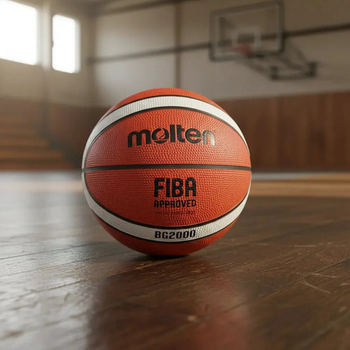 Pelota Basketball Molten Basket N°7 Goma Color Naranja