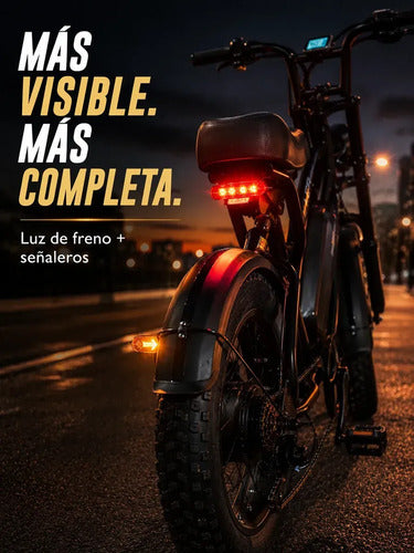 Bicicleta Eléctrica Killer Rodado 20 Fat Bike Luz Señaleros Negro L