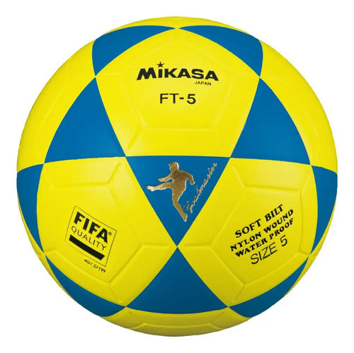 Pelota De Fútbol Mikasa Ft-5bky Nº 5 Color Amarillo Y Azul Amarillo/azul