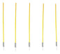 Pack X5 Bastón Estaca Slalom 1.60mts Knex Fútbol Con Resorte Amarillo Banderin Slalom