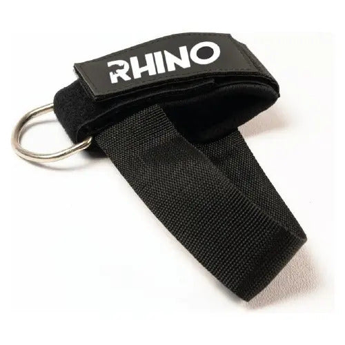 Tobillera Para Polea Maquina Crossover Agarre Pie Rhino Negro
