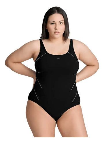Malla Natación One Piece Plus Size Dama Uv 50+arena Mmsports