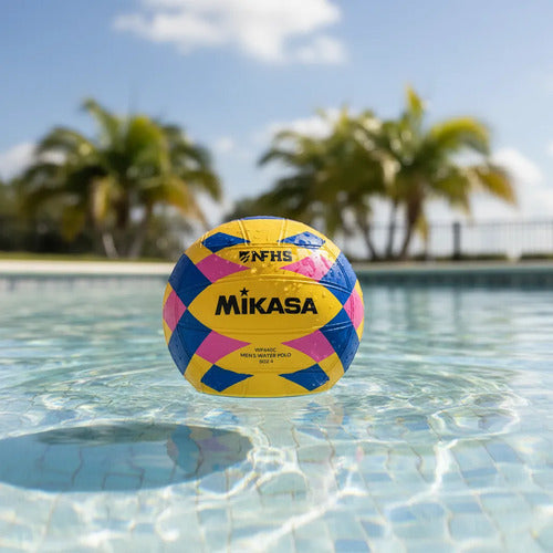 Pelota Waterpolo Mikasa Oficial Alto Agarre N5 Amarillo/azul