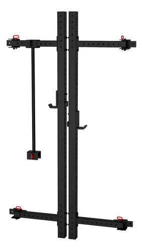 Power Rack Comercial On Wall Plegable Multifunción 3323 Rhin Negro