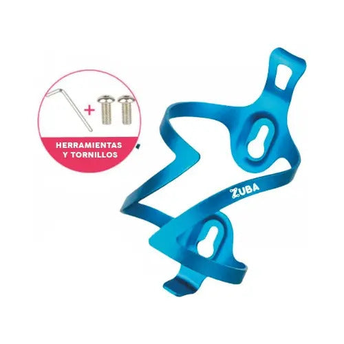 Porta Caramañola Bicicleta Ciclismo Aluminio Zuba Celeste