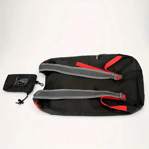 Mochila Deportiva Ultra Liviana Casual Para Viaje Camping Mm Negro Liso