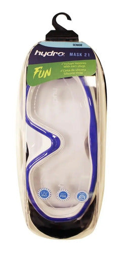 Antiparras Lente Mascara Natacion Hydro Mask Antifog Entrenamiento Pileta Adulto Color Azul/blanco