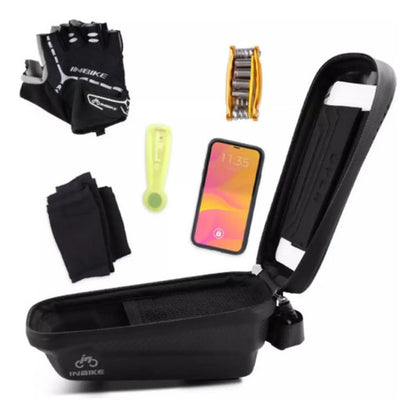 Bolso Celular Para Cuadro Bicicleta Impermeable - Inbike Negro