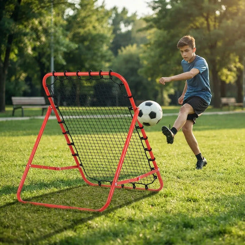 Arco Rebotador Pelota P/ Entrenamiento Futbol Pro Mmsports Rojo