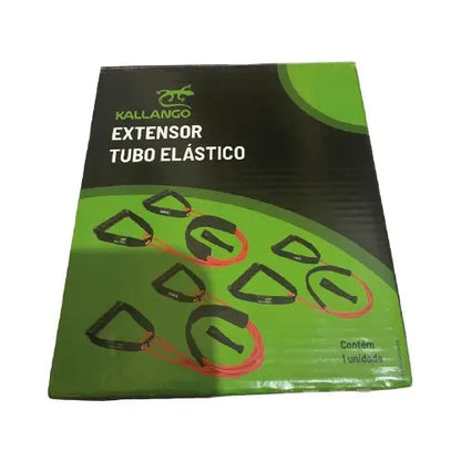 Banda Con Mango Latex Fuerte 2 Gomas Kallango Negro/naranja