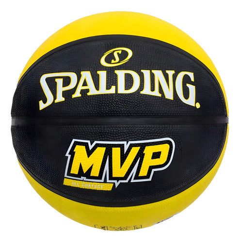 Pelota De Baloncesto De Goma Spalding Mvp, Tamaño 7, Amarillo/negro, Color Negro/amarillo