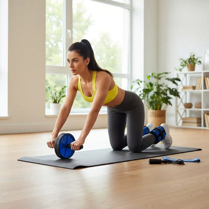 Set Fitness Colchoneta 0.3mm + Rueda Abdominal + Tobilleras Surtido