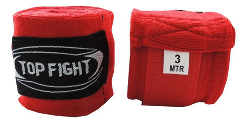 Venda Boxeo 3 Mts Top Fight Roja Rojo