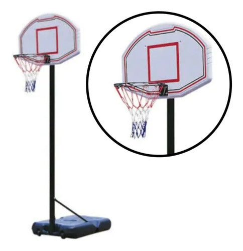 Tablero De Basquet Con Pie Altura 3.05m - Mmsports