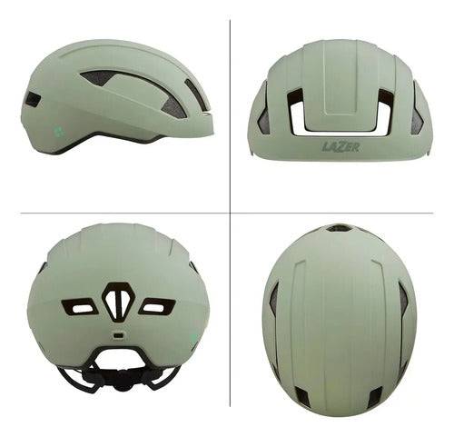 Casco Bicicleta Urbano Lazer Cityzen Sitema Kc De Seguridad Color Verde Mate Talle M
