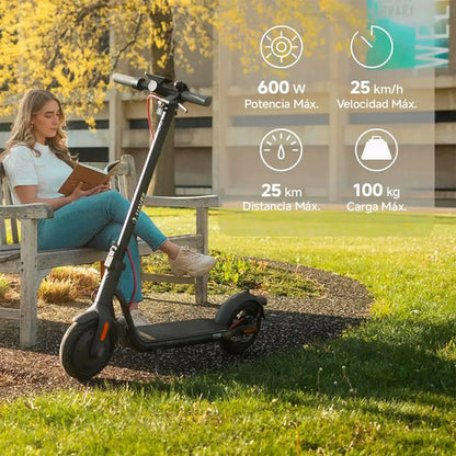 Scooter Eléctrico Navee V25 25km/h Patín Adultos Plegable Color Negro