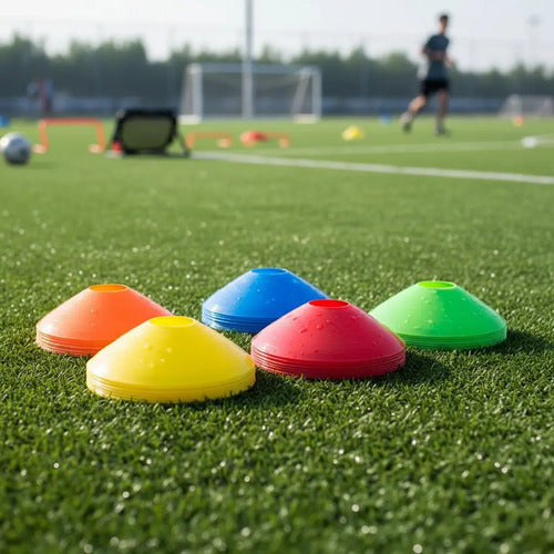 Kit Completo Fútbol Escalera De Agilidad 4m + 10 Conos Plato Surtido