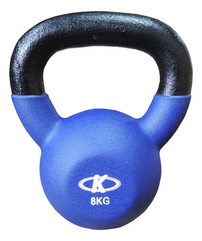 Pesa Rusa Kettlebell De Hierro 8k Engomado Pesas Mancuerna Azul