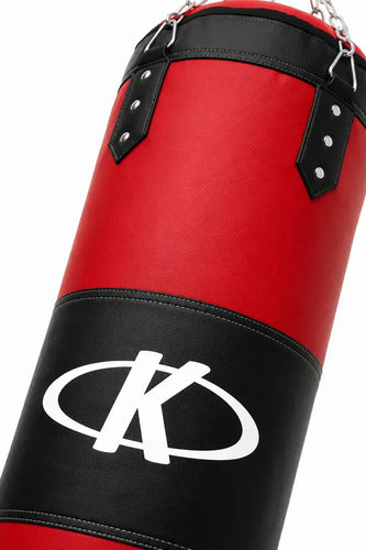 Saco De Boxeo 1m 14kg Relleno Fitness Entrenamiento Color Rojo