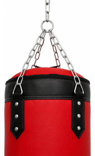 Saco De Boxeo 1m 14kg Relleno Fitness Entrenamiento Color Rojo