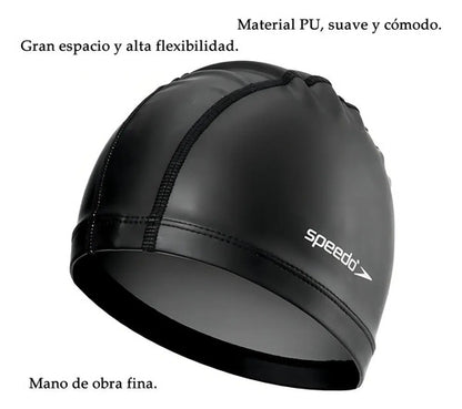 Gorro De Natacion Speedo Pace Textil Impermeable Piscina Color Gris