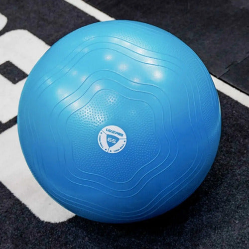 Pelota Pilates Fitball Pro 65cm Livepro Celeste