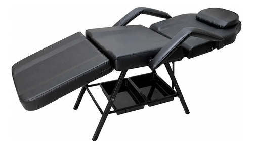 Silla Reclinable Multiuso Para Masajes Estética Y Podología Negro