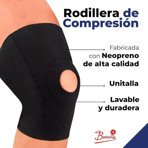Rodillera Neopreno Ajustable Knex Con Varillas Multicolor