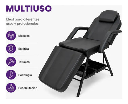 Camilla De Masaje Plegable Knex Sport Mmsports Negro