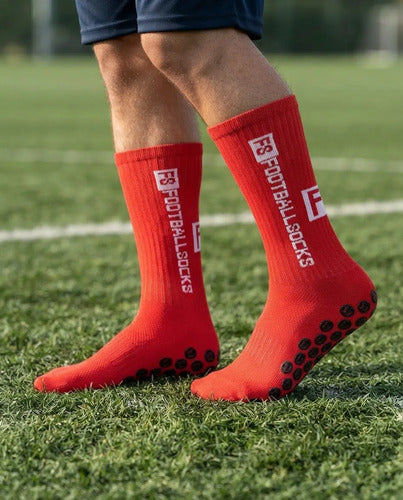 Medias Antideslizantes Fs Mmsports Rojo S