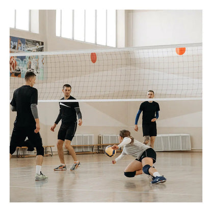 Red Profesional De Voley 4 Tiras De Pvc 10x1m Gismar Blanco