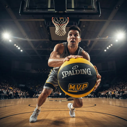 Pelota Basketball Spalding Mvp 84547z Mmsports Negro/amarillo