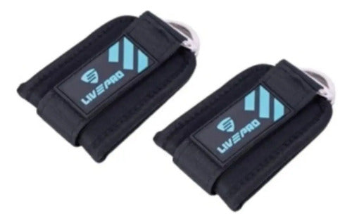 Tobillera Para Polea Maquina Gimnasio Entrenamiento Livepro Negro