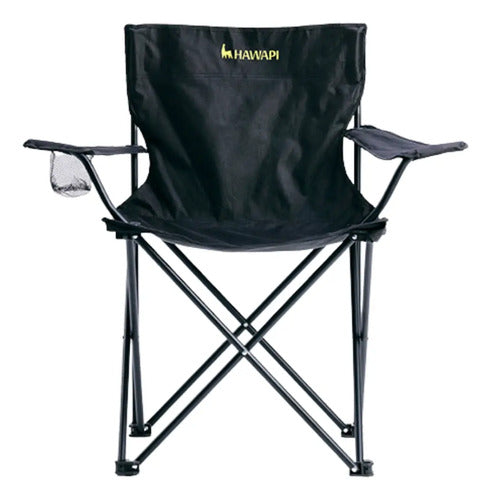 Silla Plegable De Camping Hawapi Kaypi Con Bolsa Portátil Negro